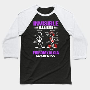 Fibromyalgia Awareness, Invisible Illness, Fibromyalgia Survivor, Fibromyalgia Warrior, Fibromyalgia Support Baseball T-Shirt